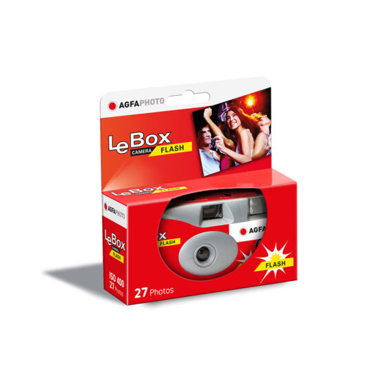 AgfaPhoto LeBox wegwerpcamera met flits | 27 kleurenopnamen | ISO 400 | FotoFilmFabriek