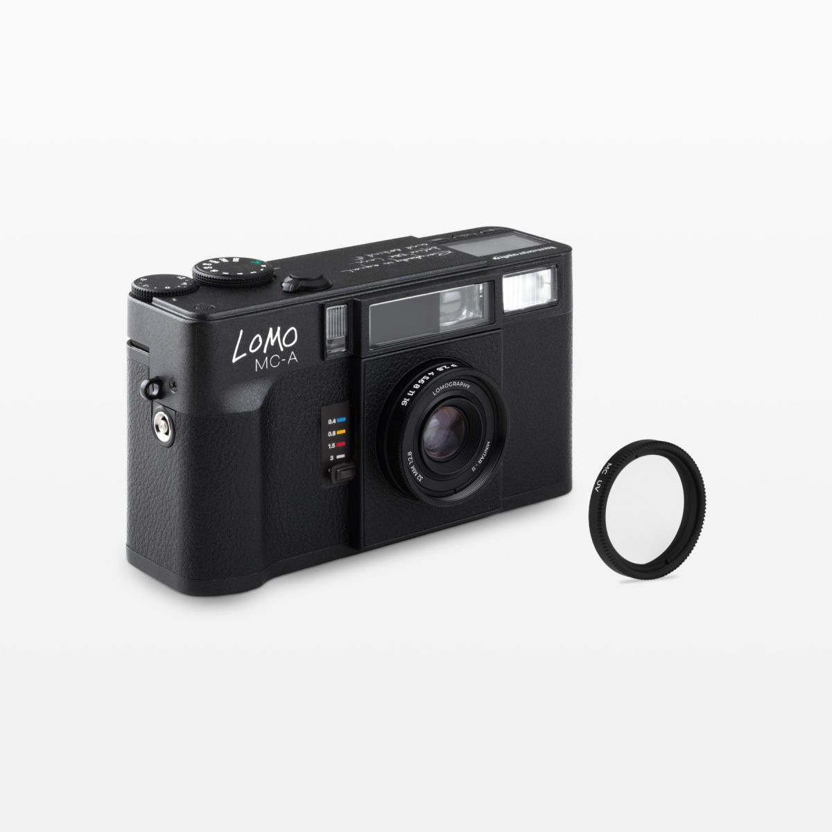 Lomo MC-A 35 mm FilmCamera Black 【中古極美品】 Lomography Lomo MC-A Black Kleinbeeldfilmcamera - FotoFilmFabriek