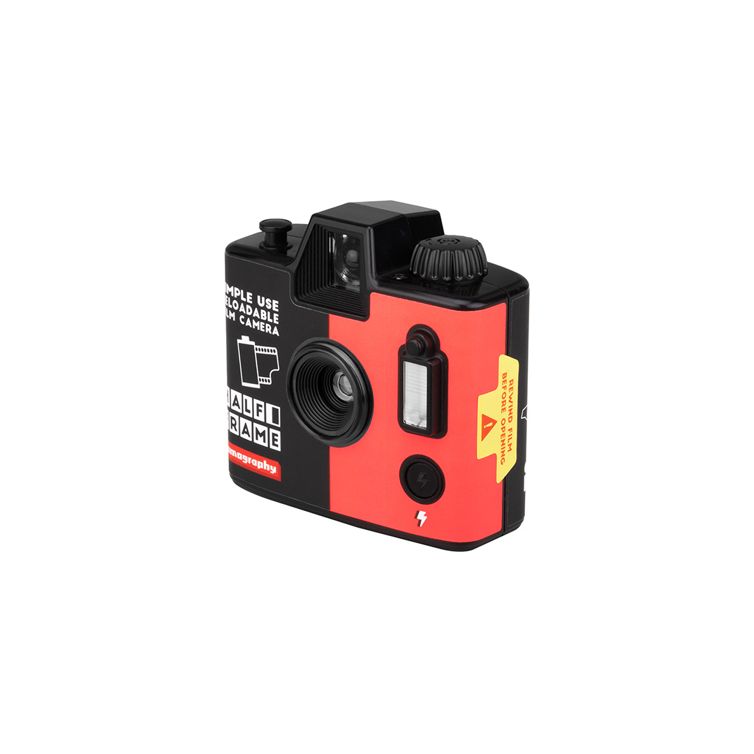 Lomography Half-Frame Simple Use Reloadable Film Camera - Black & White 400 - Afbeelding 13